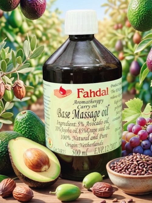 500ML 100%純植物油配方基礎潤膚按摩油產品圖